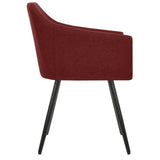 NNEVL Dining Chairs 2 pcs Wine Red Fabric