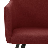 NNEVL Dining Chairs 2 pcs Wine Red Fabric
