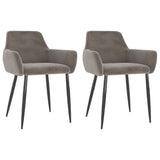 NNEVL Dining Chairs 2 pcs Light Grey Velvet