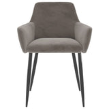 NNEVL Dining Chairs 2 pcs Light Grey Velvet
