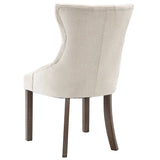 NNEVL Dining Chairs 2 pcs Beige Fabric