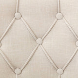 NNEVL Dining Chairs 2 pcs Beige Fabric