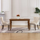 NNEVL Dining Chairs 2 pcs Beige Fabric