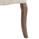 NNEVL Dining Chairs 2 pcs Beige Linen-Look Fabric