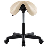 NNEVL Work Stool Cream Faux Leather