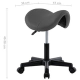 NNEVL Work Stool Grey Faux Leather