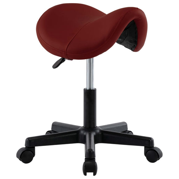 NNEVL Work Stool Wine Red Faux Leather