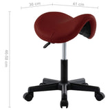 NNEVL Work Stool Wine Red Faux Leather