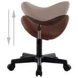 NNEVL Work Stool Brown Faux Leather