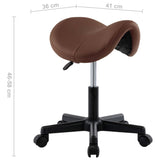NNEVL Work Stool Brown Faux Leather