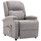 NNEVL Massage Recliner Light Grey Fabric (AU only)