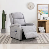NNEVL Massage Recliner Light Grey Fabric (AU only)