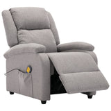 NNEVL Massage Recliner Light Grey Fabric (AU only)