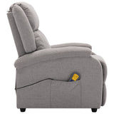 NNEVL Massage Recliner Light Grey Fabric (AU only)