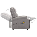 NNEVL Massage Recliner Light Grey Fabric (AU only)