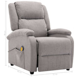 NNEVL Massage Recliner Light Grey Fabric (AU only)