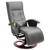 NNEVL Massage Chair Grey Faux Leather