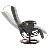 NNEVL Massage Chair Grey Faux Leather