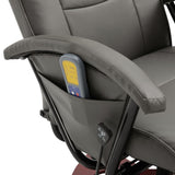NNEVL Massage Chair Grey Faux Leather