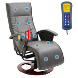 NNEVL Massage Chair Grey Faux Leather