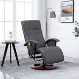 NNEVL Massage Chair Grey Faux Leather