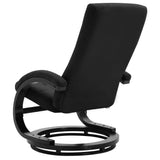 NNEVL Massage Recliner with Footrest Black Suede-touch Fabric