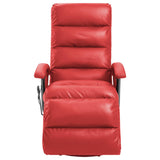 NNEVL TV Massage Recliner Red Faux Leather
