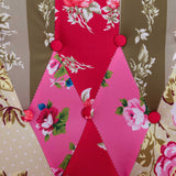 NNEVL French Chair with Patchwork Design Fabric