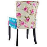NNEVL French Chair with Patchwork Design Fabric
