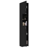 NNEVL Washing Machine Cabinet Set Black Chipboard