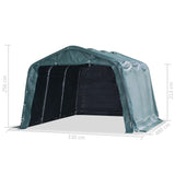 NNEVL Removable Livestock Tent PVC 550 g/m² 3.3x4.8 m Dark Green