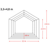 NNEVL Removable Livestock Tent PVC 550 g/m² 3.3x4.8 m Dark Green