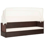 NNEVL Garden Storage Box Brown 120x50x60 cm Poly Rattan