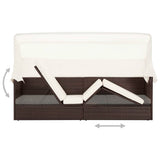 NNEVL Garden Storage Box Brown 120x50x60 cm Poly Rattan
