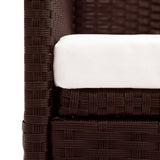 NNEVL Garden Storage Box Brown 120x50x60 cm Poly Rattan