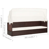 NNEVL Garden Storage Box Brown 120x50x60 cm Poly Rattan