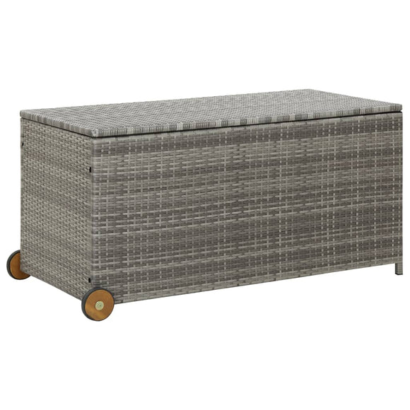 NNEVL Garden Storage Box Light Grey 120x65x115 cm Poly Rattan