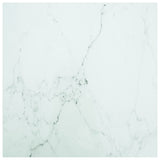 NNEVL Table Top White 80x80 cm 6 mm Tempered Glass with Marble Design