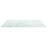 NNEVL Table Top White 80x80 cm 6 mm Tempered Glass with Marble Design