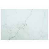 NNEVL Table Top White 100x62 cm 8mm Tempered Glass with Marble Design