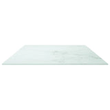 NNEVL Table Top White 120x65 cm 8mm Tempered Glass with Marble Design