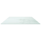 NNEVL Table Top White 120x65 cm 8mm Tempered Glass with Marble Design