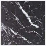 NNEVL Table Top Black 40x40 cm 6 mm Tempered Glass with Marble Design