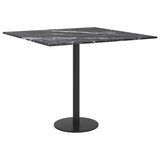 NNEVL Table Top Black 50x50 cm 6 mm Tempered Glass with Marble Design