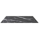 NNEVL Table Top Black 70x70 cm 6 mm Tempered Glass with Marble Design
