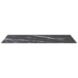 NNEVL Table Top Black 100x50 cm 6mm Tempered Glass with Marble Design