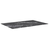 NNEVL Table Top Black 100x62 cm 8mm Tempered Glass with Marble Design