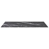 NNEVL Table Top Black 100x62 cm 8mm Tempered Glass with Marble Design