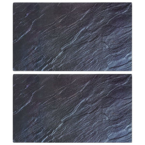 NNEVL Chopping Boards 2 pcs with Natural Stone Pattern Tempered Glass