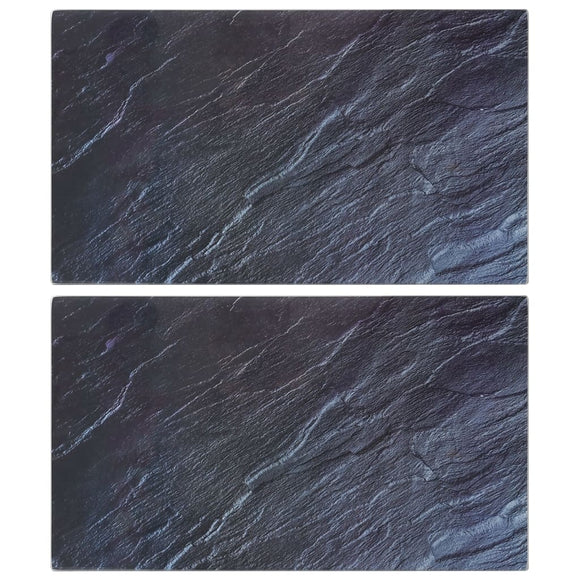 NNEVL Chopping Boards 2 pcs with Natural Stone Pattern Tempered Glass